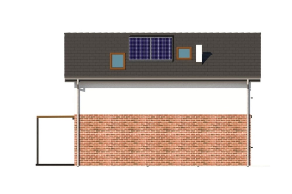 Projekt domu DM-6774 - elewacja boczna