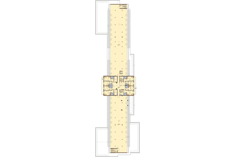 Projekt hotelu K-81, niepodpiwniczony, trzykondygnacyjny, ze strychem - rzut poddasza