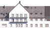 Projekt hotelu K-81, niepodpiwniczony, trzykondygnacyjny, ze strychem - elewacja ogrodowa