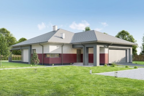 Projekt domu DM-6754 - wykończenie elewacji