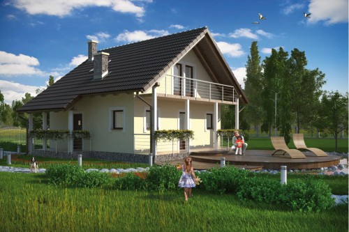 Projekt domu L-6223 - wykończenie elewacji