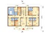 Projekt motelu K-61 D, parterowy z poddaszem użytkowym, niepodpiwniczony, bez garażu - rzut parteru