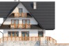 Projekt domu Zakopane DM-6551, piętrowy z poddaszem mieszkalnym, podpiwniczony, z garażem - elewacja lewa