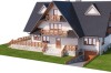 Projekt domu Zakopane DM-6551, piętrowy z poddaszem mieszkalnym, podpiwniczony, z garażem - model