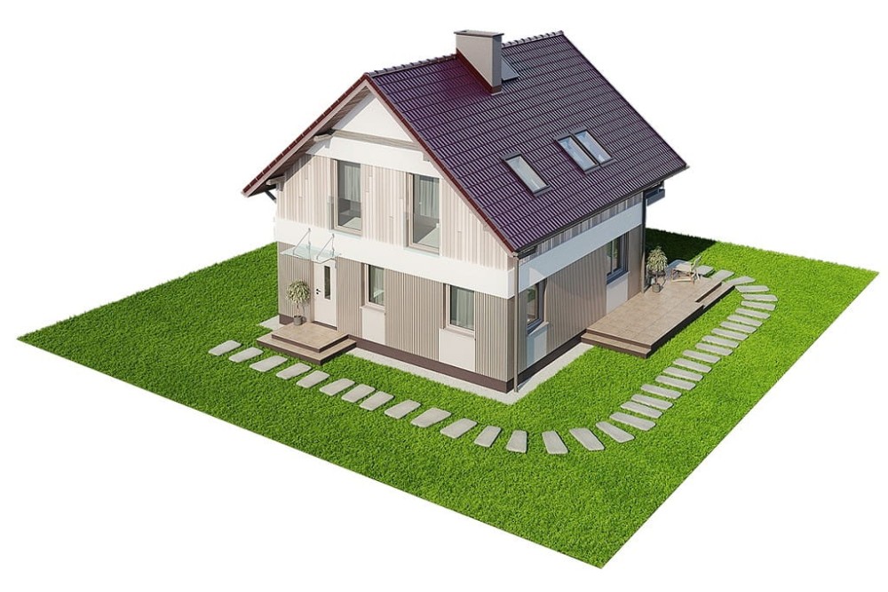 Projekt domu Garuna DM-6704, parterowy z poddaszem użytkowym, niepodpiwniczony i bez garażu - model