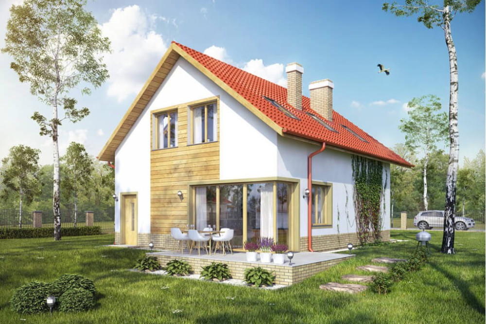 Projekt domu DM-6568 - wykończenie elewacji