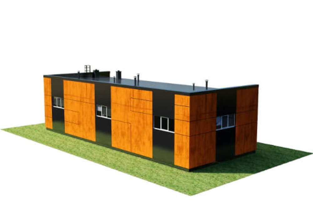 Projekt hali magazynowo-produkcyjnej K-83, piętrowy, niepodpiwniczony - model