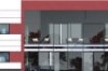 Projekt hotelu K-96, dwukondygnacyjny, niepodpiwniczony, bez garażu - elewacja frontowa