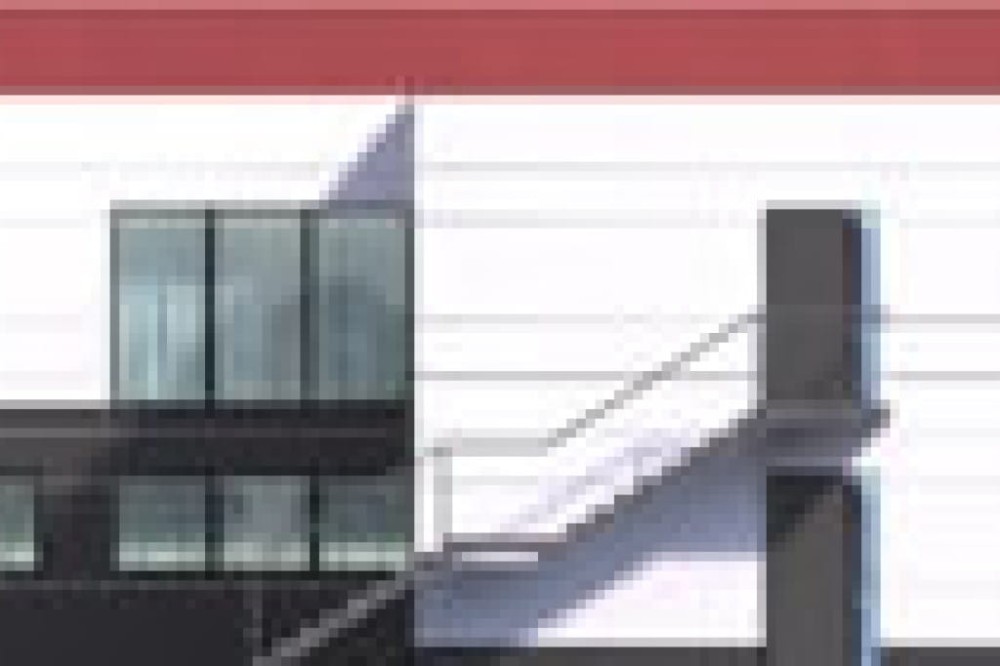 Projekt hotelu K-96, dwukondygnacyjny, niepodpiwniczony, bez garażu - elewacja prawa