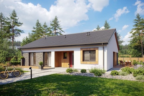 Projekt domu L-6694 - wykończenie elewacji