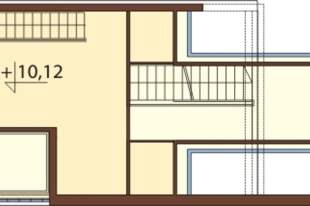 Projekt salonu samochodowego K-63, piętrowy, bez podpiwniczenia, bez garażu - rzut trzeciego piętra