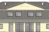 Projekt budynku usługowo - mieszkalnego K-33, piętrowy, bez podpiwniczenia, bez garażu - elewacja frontowa