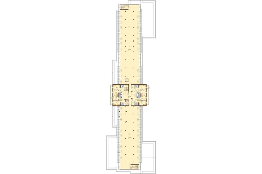 Projekt hotelu LK-81, niepodpiwniczony, trzykondygnacyjny, ze strychem - rzut poddasza