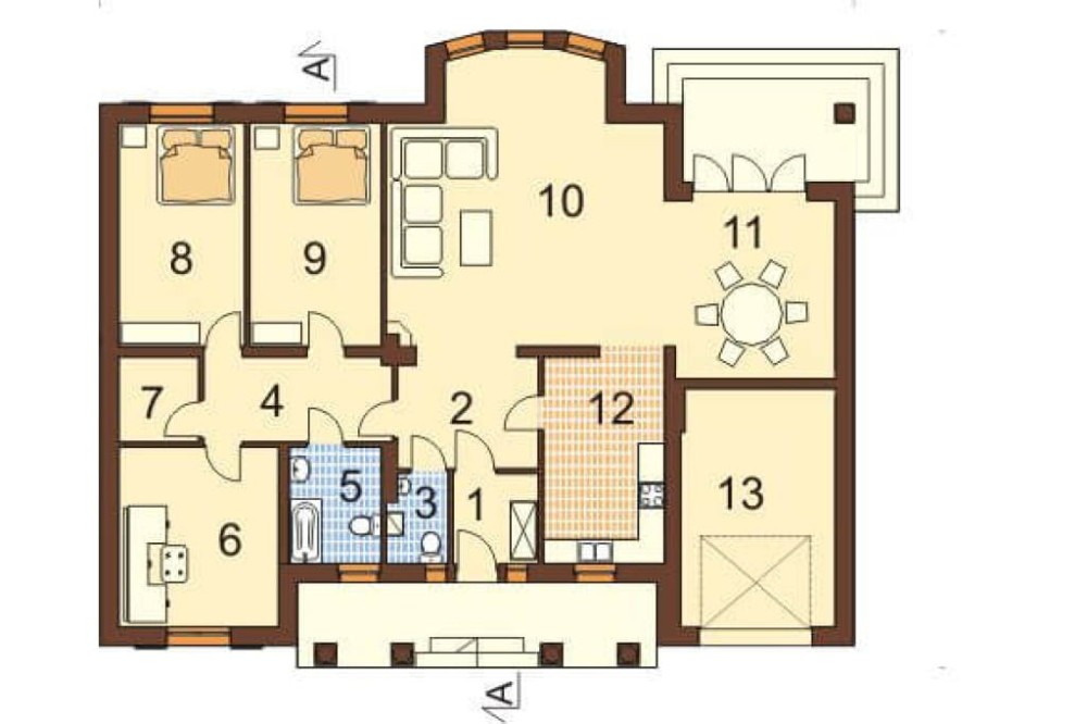 Projekt domu DM-6326 - rzut parteru