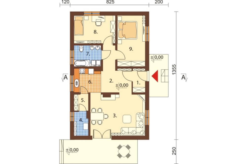 Projekt domu Stawin N DM-5594 N, parterowy, bez podpiwniczenia - rzut parteru
