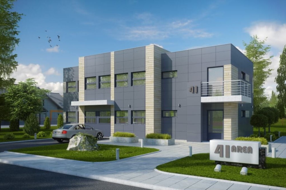 Projekt budynku K-41 - wykończenie elewacji