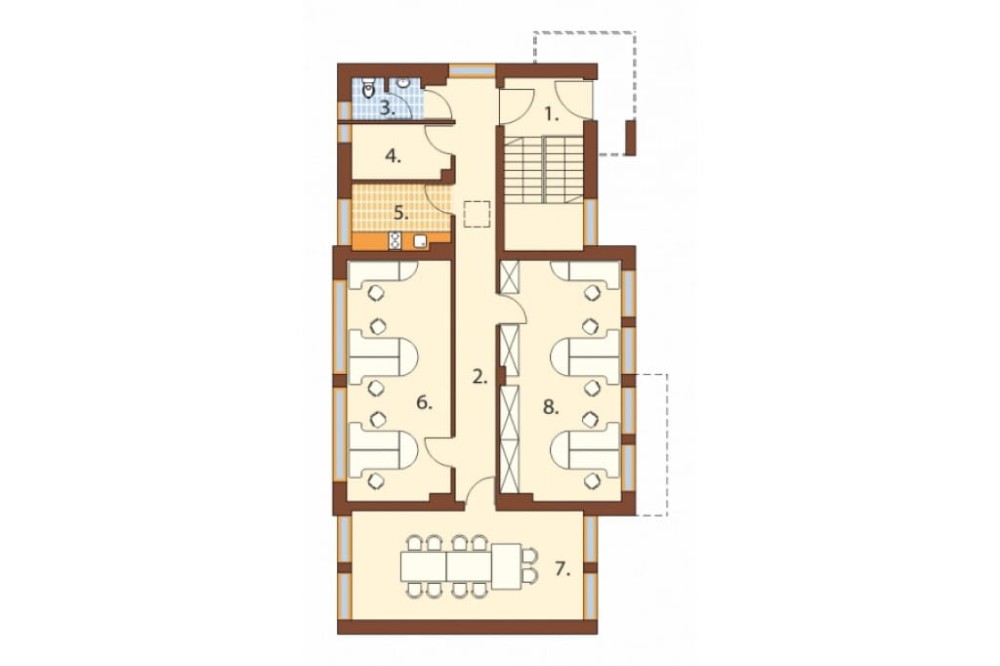 Projekt budynku K-41 - rzut piętra