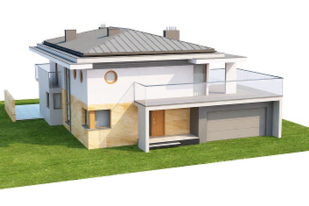 Projekt domu Bławatków 2 L-6543, piętrowy, jednorodzinny, nowoczesny - model