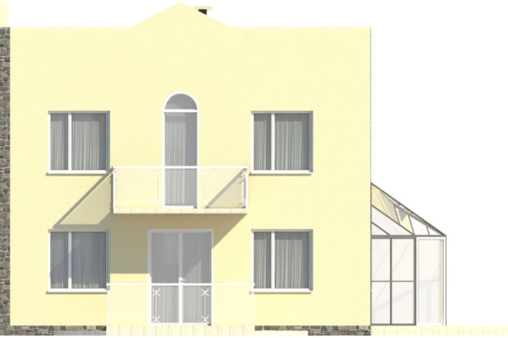 Projekt domu Skotniki DM-5591, piętrowy, bez podpiwniczenia - elewacja prawa