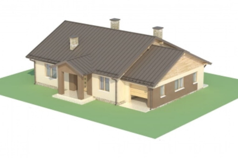 Projekt domu Radostowo C DM-6503C, parterowy, tradycyjny, z garażem, niepodpiwniczony - model