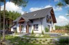 Projekt domu Nerina DM-6527, parterowy z poddaszem mieszkalnym, częściowo podpiwniczony - kolorystyka wersja 4