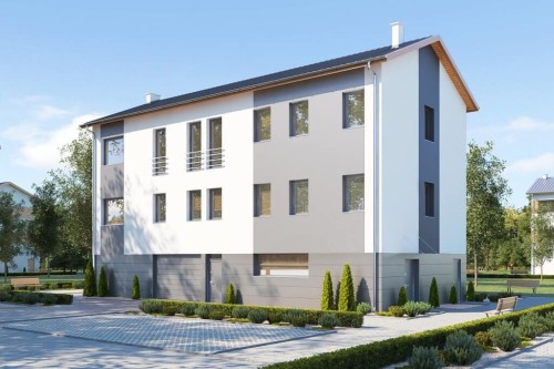 Projekt budynku K-111 - wykończenie elewacji