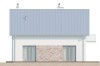 Projekt domu Denia DM-6673,parterowy z poddaszem użytkowym, z garażem jednostanowiskowym niepodpiwniczony - elewacja ogrodowa