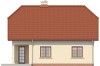 Projekt domu Trzemeszno DM-6214,  parterowy z poddaszem mieszkalnym, częściowo podpiwniczony - elewacja ogrodowa