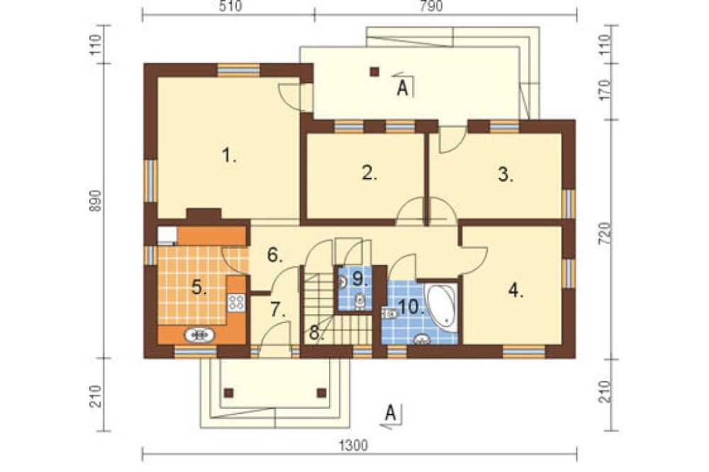 Projekt domu Rzeszotary L-6191, parterowy, częściowo podpiwniczony - rzut parteru