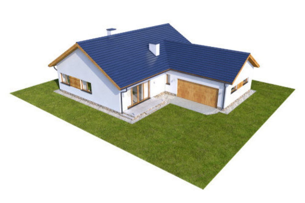 Projekt domu Sosnowice 2 L-6558, parterowy z garażem dwustanowiskowym, bez podpiwniczenia - model