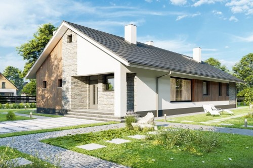 Projekt domu DM-6779 - wykończenie elewacji