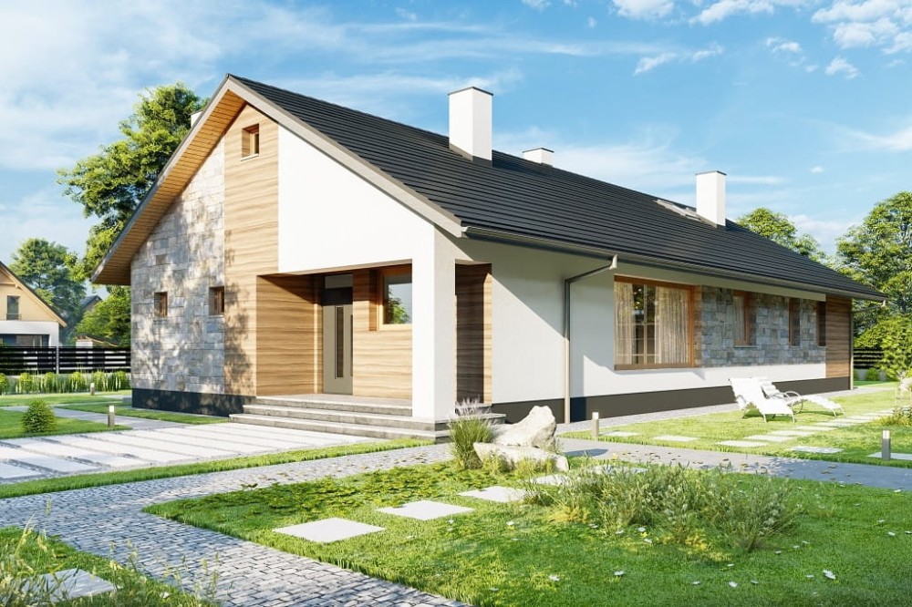 Projekt domu DM-6779 - wykończenie elewacji