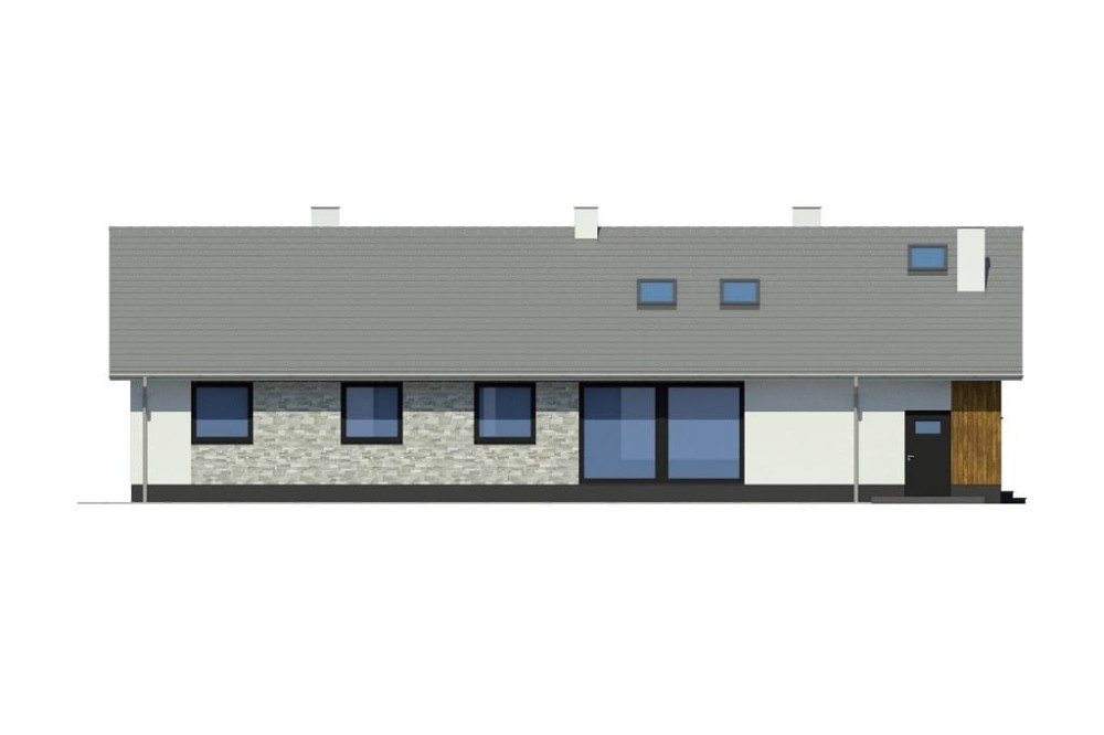 Projekt domu DM-6779 - elewacja boczna
