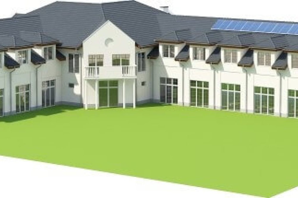 Projekt budynku gastronomicznego z zapleczem noclegowym K-92, parterowy z poddaszem użytkowym, niepodpiwniczony - model