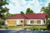 Projekt domu Miluszyk 2 L-6641, parterowy z garażem dwustanowiskowym - kolorystyka wersja 3