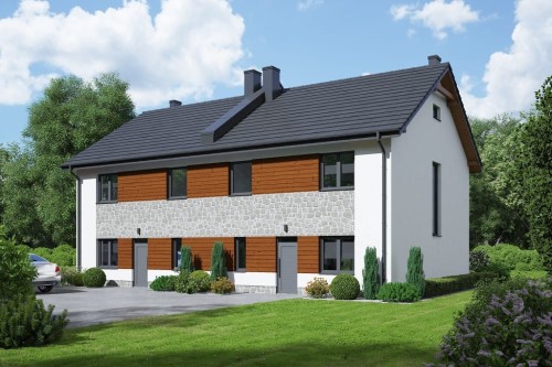 Projekt domu DM-6727  - wykończenie elewacji