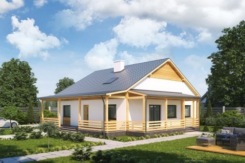 Projekt domu L-6617 - wykończenie elewacji