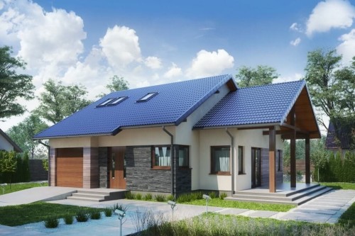 Projekt domu L-6629 - wykończenie elewacji