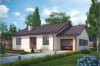 Projekt domu Radostowo N DM-6503 N, parterowy, bez podpiwniczenia, z garażem jednostanowiskowym - kolorystyka wersja 2