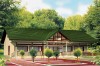 Projekt sklepu K-06, budynek parterowy, podpiwniczony - kolorystyka wersja 3