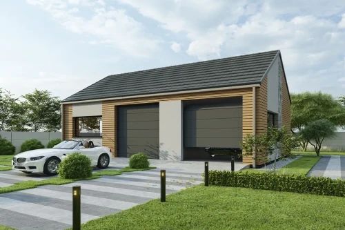 Projekt garażu ZG-115 - wykończenie elewacji