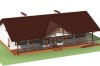 Projekt sklepu K-06, budynek parterowy, podpiwniczony - model