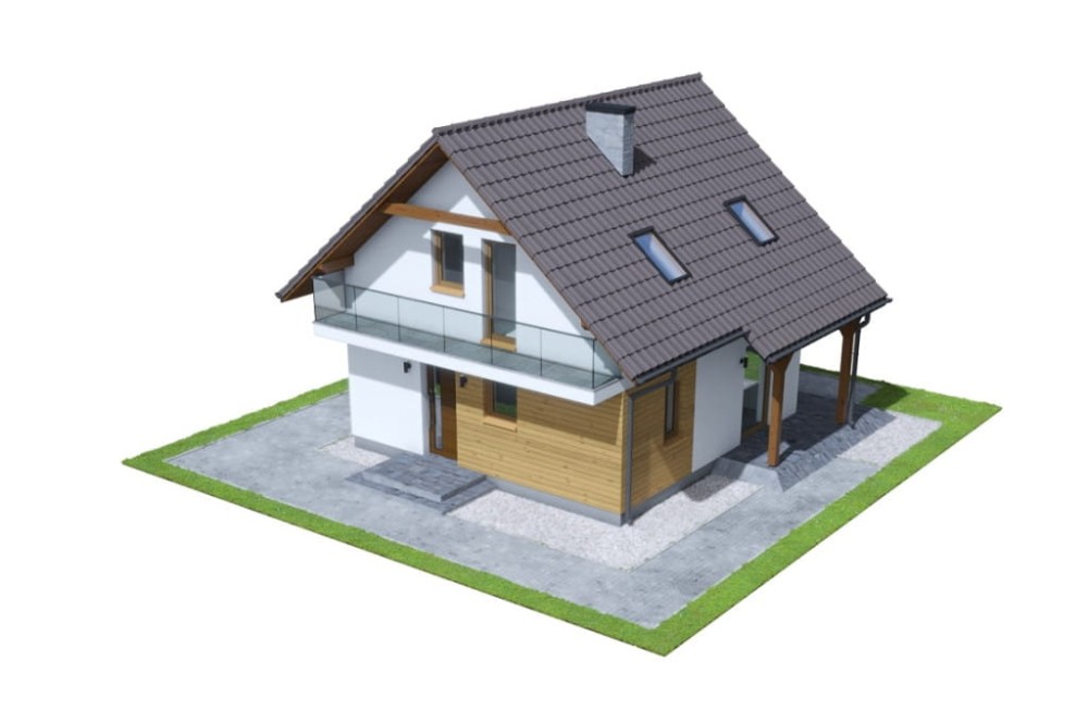Projekt domu Tarentis DM-6839,parterowy z poddaszem użytkowym, jednorodzinny, bez garażu, bez podpiwniczenia - model