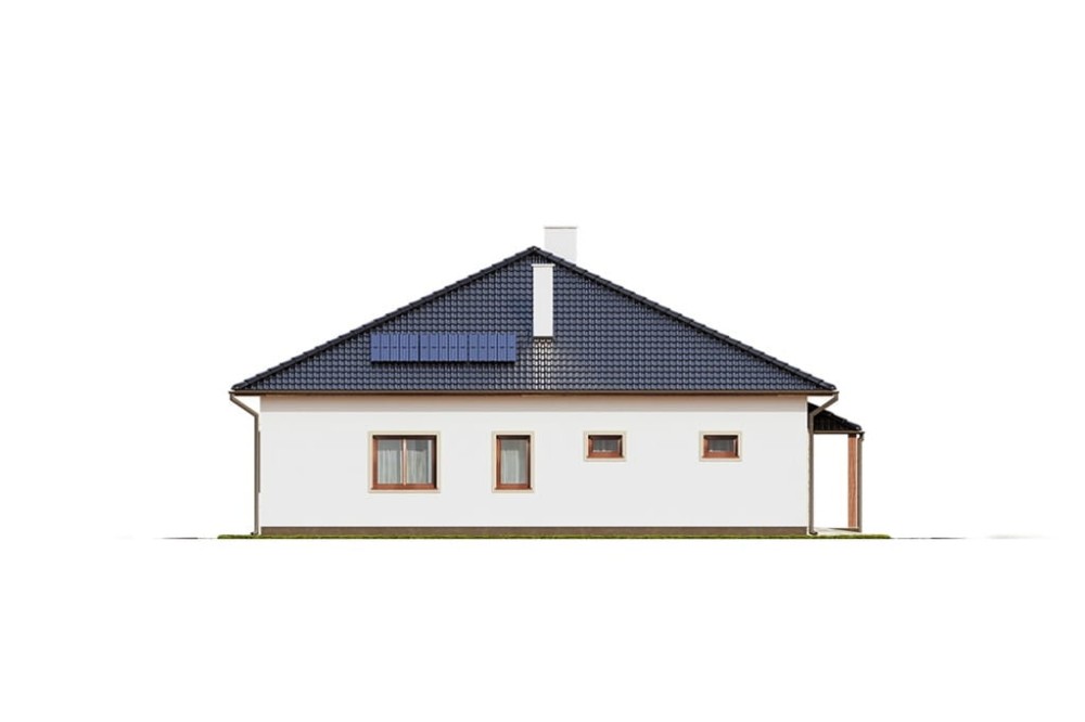 Projekt domu Eldino DM-6756, parterowy, z garażem, bez podpiwniczenia - elewacja lewa