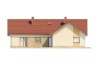Projekt domu Polanio DM-6759, parterowy, dwulokalowy, z garażem jednostanowiskowym, bez podpiwniczenia - elewacja ogrodowa