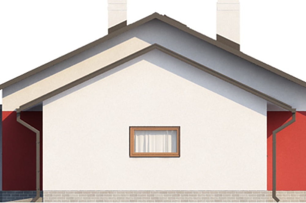 Projekt domu Wołowiec N DM-6498 N, parterowy, bez podpiwniczenia - elewacja ogrodowa