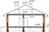 Projekt domu Wołowiec N DM-6498 N, parterowy, bez podpiwniczenia - przekrój A-A