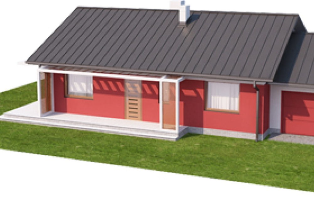 Projekt domu Wołowiec N DM-6498 N, parterowy, bez podpiwniczenia - model