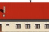 Projekt restauracji K-24 B, parterowy z antresolą, niepodpiwniczony, bez garażu - elewacja ogrodowa