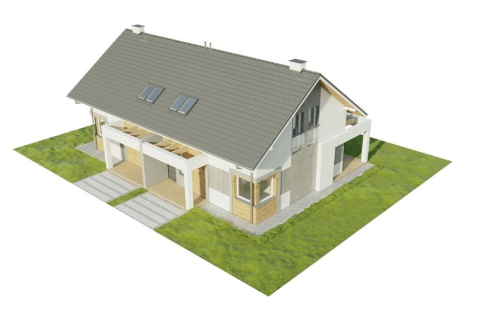 Projekt domu Ritano DM-6787, parterowy z użytkowym poddaszem, niepodpiwniczony - model